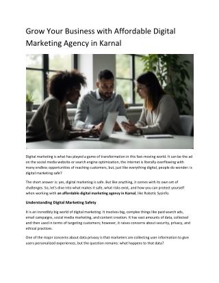 Grow Your Business with Affordable Digital Marketing Services in Karnal