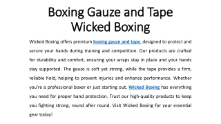 Boxing Gauze and Tape - Wicked Boxing