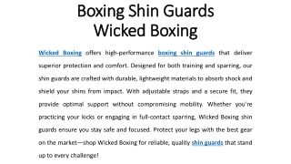 Boxing Shin Guards - Wicked Boxing