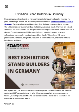 Exhibition Stand Builders In Germany