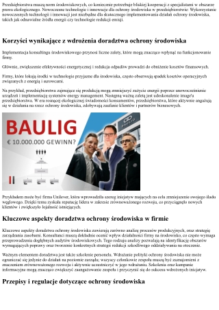 Doradztwo środowiskowy consulting w firmie: kluczowe aspekty