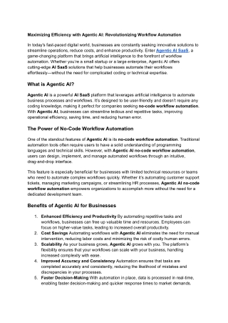 Maximizing Efficiency with Agentic AI_ Revolutionizing Workflow Automation