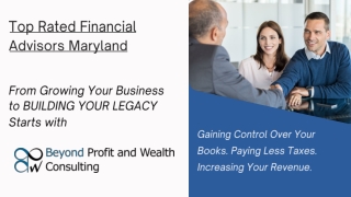Top Rated Financial Advisors Maryland