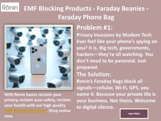 EMF Blocking Products - Faraday Beanies - Faraday Phone Bag