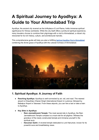 A Spiritual Journey to Ayodhya_ A Guide to Your Ahmedabad Trip