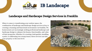 Landscape and Hardscape Design Services in Franklin