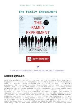 Books Read The Family Experiment