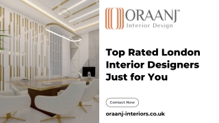Top Rated London Interior Designers Just for You