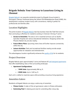 Brigade Nebula Project Review