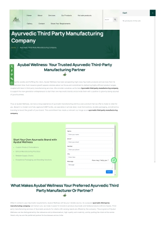 Trusted Ayurvedic Third-Party Manufacturing Company: Quality and Expertise for Y