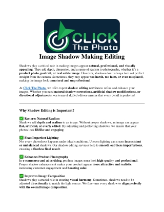 Image Shadow Making Editing