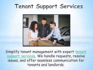 Tenant Support Services