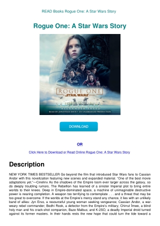 READ Books Rogue One A Star Wars Story