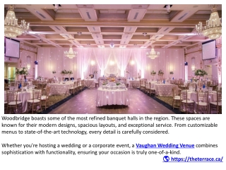Top Wedding Venues in Vaughan & Thornhill: Finding the Perfect Banquet Hall for