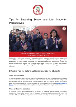 Tips for Balancing School and Life_ Student’s Perspectives