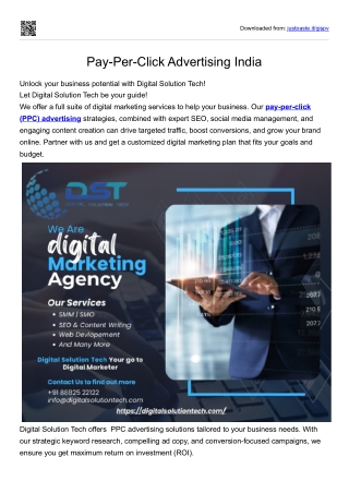 Pay-Per-Click Advertising India