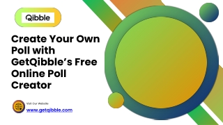 Create Your Own Poll with GetQibble’s Free Online Poll Creator
