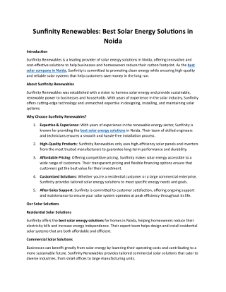 Sunfinity Renewables