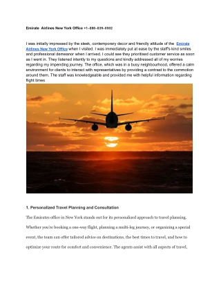 Emirate  Airlines New York Office  1–888–839–0502