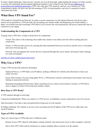 What Does VPN Stand For? An Essential Guide to Virtual Private Networks