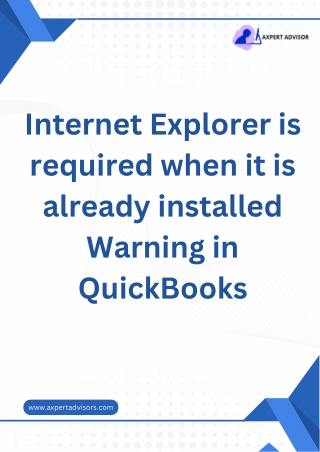 Internet Explorer is Required When It is Already Installed Warning