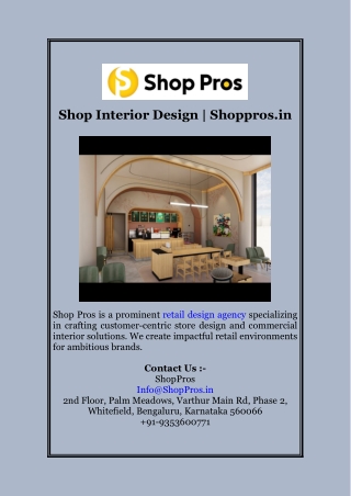 Retail Designers | Shoppros.in