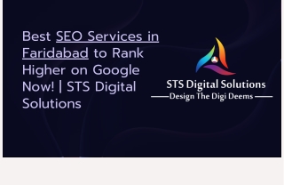Best SEO Services in Faridabad to Rank Higher on Google Now!STS Digital Solution