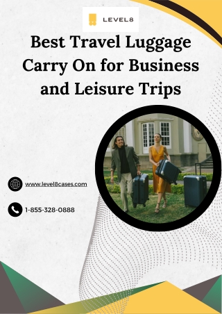 Best Travel Luggage Carry On for Business and Leisure Trips (1)