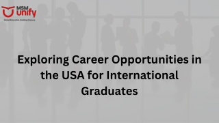 Navigating Career Opportunities in USA: What International Students Need to Know