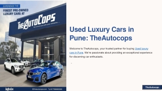 Used Luxury Cars in Pune TheAutocops