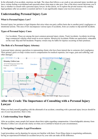 “After the Crash: The Importance of Consulting with a Personal Injury Lawyer”