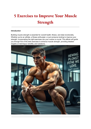 5 Exercises to Improve Your Muscle Strength