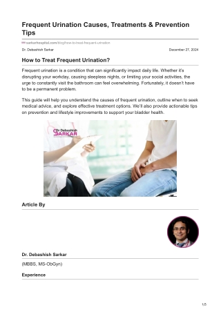 Frequent Urination Causes Treatments  Prevention Tips