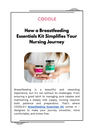 How a Breastfeeding Essentials Kit Simplifies Your Nursing Journey