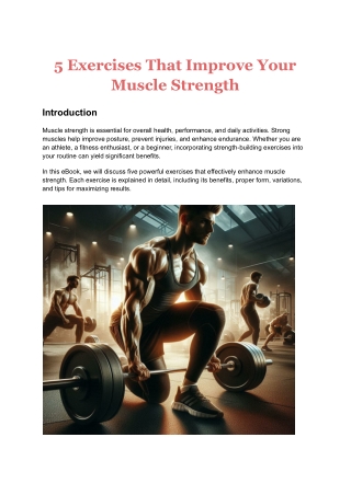 5 Exercises That Improve Your Muscle Strength