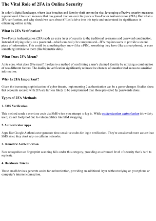 Igniting Conversations Around 2FA Meaning in Online Safety