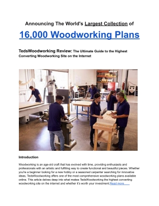TedsWoodworking Review: The Ultimate Guide to the Highest Converting Woodworking
