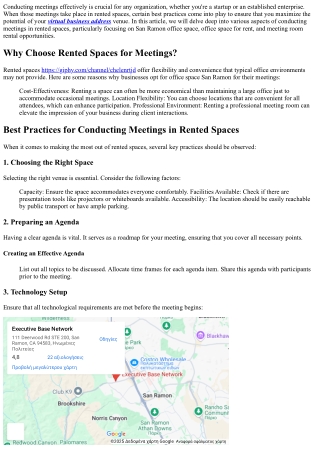 Best Practices for Carrying Out Conferences in Rented Spaces