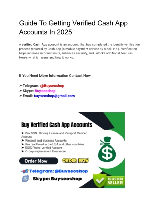 Guide To Getting Verified Cash App Accounts In 2025