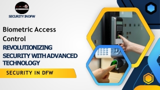 Biometric Access Control Revolutionizing Security with Advanced Technology