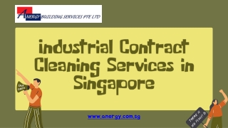 Industrial Contract Cleaning Services in Singapore - anergy.com.sg