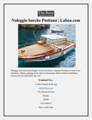 Noleggio barche Positano Laboa.com