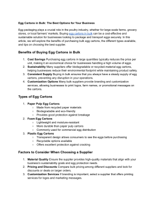 egg cartons in bulk