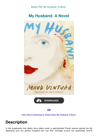 Books PDF My Husband A Novel