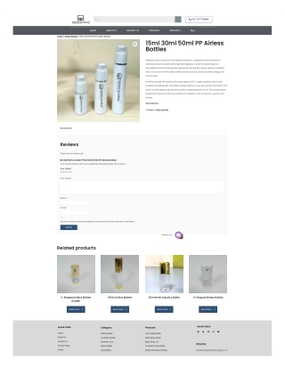 Best PP Airless Bottles Manufacturer and supplier in Ghaziabad