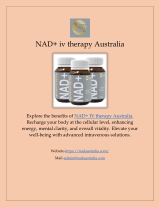NAD  iv therapy Australia | nadaustralia.com
