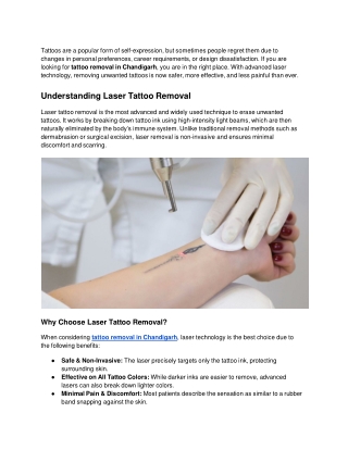 How Tattoo Removal Works and What to Expect