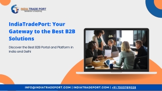 Best B2B Portal in India | Top B2B Platform in Delhi – India Trade Port