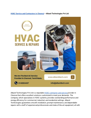 HVAC Service and Contractors in Chennai – Albard Technologies Pvt Ltd (1)