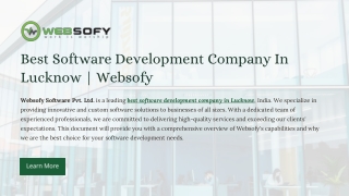 Websofy - Best Software Development Company in Lucknow